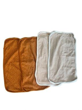 Amazon Essentials Mustard and Cream Baby Washcloth Set - 4 Pack